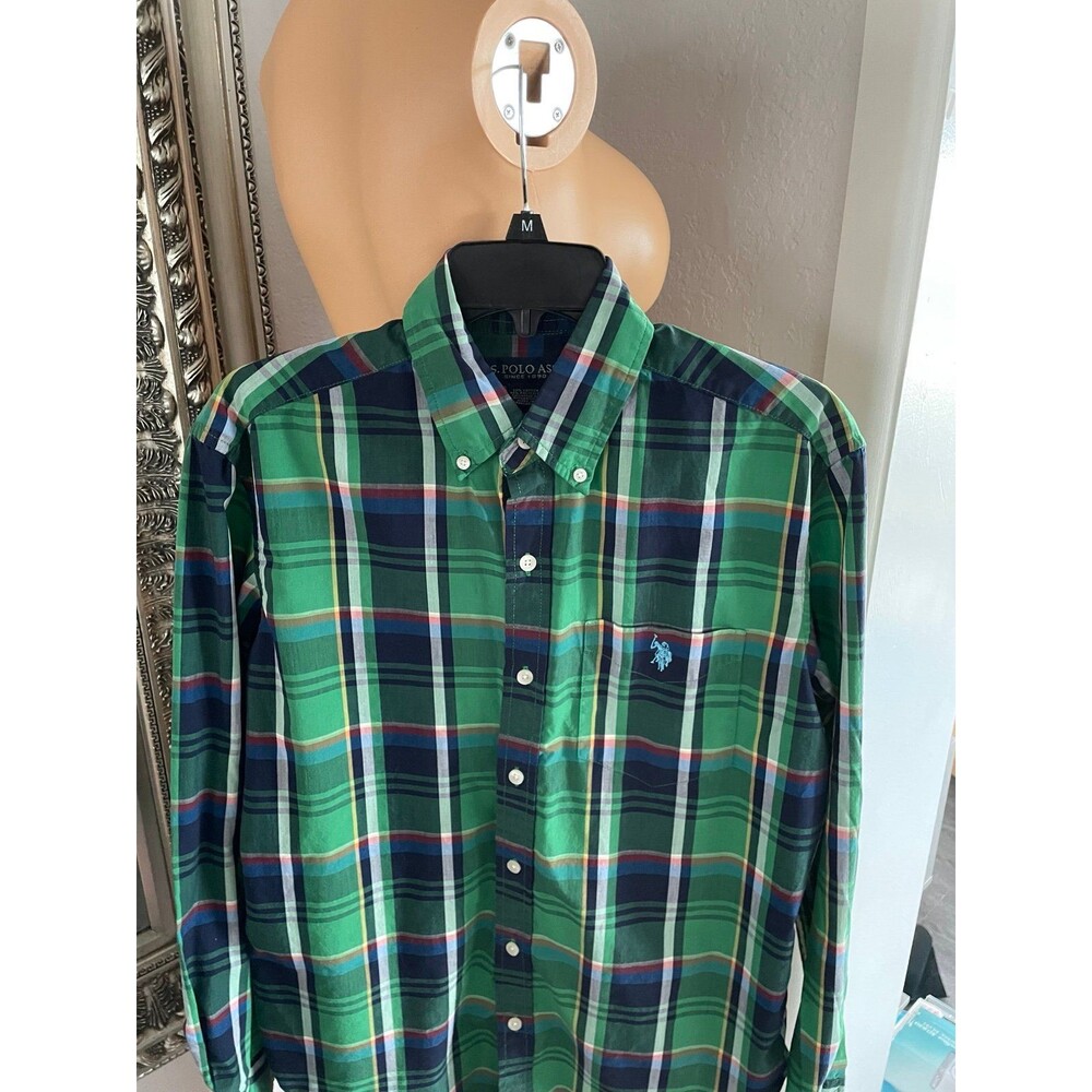 MENS U.S. POLO ASSN. plaid button down Shirt M